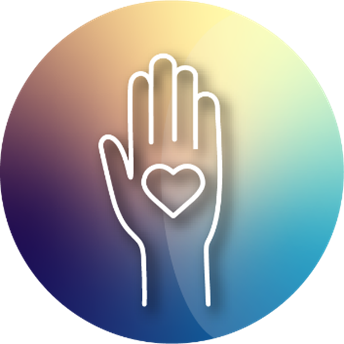 a hand with a heart in it