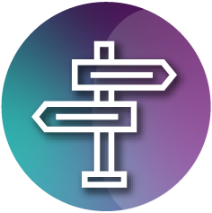 a signpost with two signs pointing