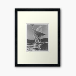 Framed print of 26 meter radio telescope