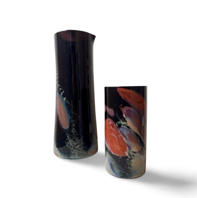 A pitcher and glass with the depts of the cosmos, by Hayden Wilson